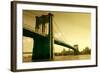 Brooklyn Bridge in Sepia Colour-olly2-Framed Photographic Print