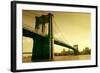 Brooklyn Bridge in Sepia Colour-olly2-Framed Photographic Print