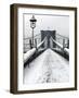 Brooklyn Bridge in Snow-Igor Maloratsky-Framed Art Print