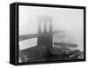 Brooklyn Bridge in the Fog-Andreas Feininger-Framed Stretched Canvas