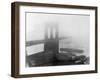 Brooklyn Bridge in the Fog-Andreas Feininger-Framed Photographic Print