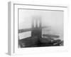 Brooklyn Bridge in the Fog-Andreas Feininger-Framed Photographic Print