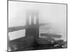 Brooklyn Bridge in the Fog-Andreas Feininger-Mounted Photographic Print