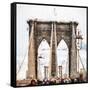 Brooklyn Bridge - In the Style of Oil Painting-Philippe Hugonnard-Framed Stretched Canvas