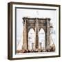 Brooklyn Bridge - In the Style of Oil Painting-Philippe Hugonnard-Framed Giclee Print