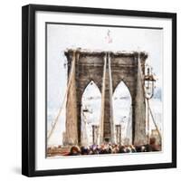 Brooklyn Bridge - In the Style of Oil Painting-Philippe Hugonnard-Framed Giclee Print