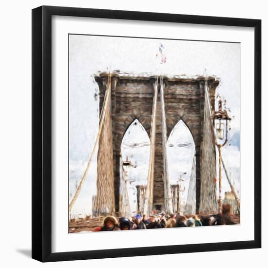 Brooklyn Bridge - In the Style of Oil Painting-Philippe Hugonnard-Framed Giclee Print