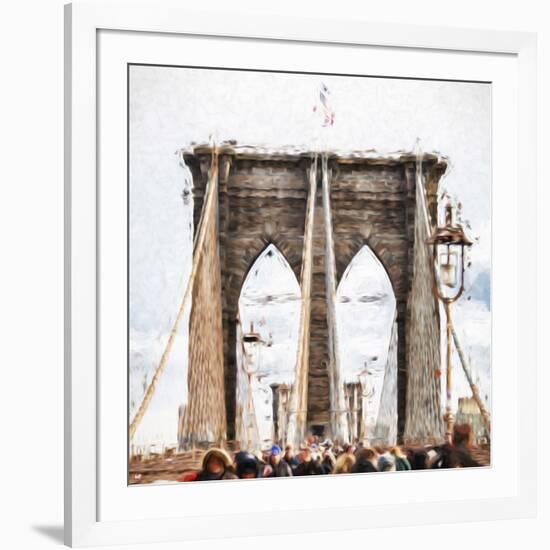 Brooklyn Bridge - In the Style of Oil Painting-Philippe Hugonnard-Framed Giclee Print