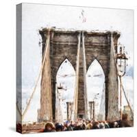 Brooklyn Bridge - In the Style of Oil Painting-Philippe Hugonnard-Stretched Canvas
