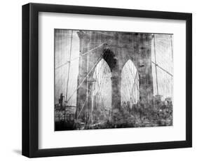 Brooklyn Bridge in Verichrome-Evan Morris Cohen-Framed Photographic Print