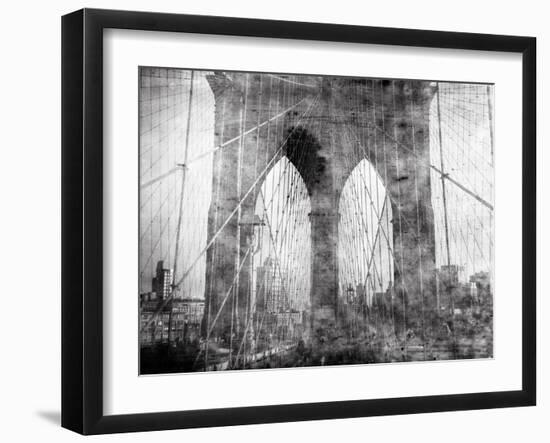 Brooklyn Bridge in Verichrome-Evan Morris Cohen-Framed Premium Photographic Print