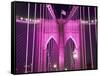 Brooklyn Bridge Lit Purple-Alan Schein-Framed Stretched Canvas