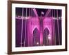 Brooklyn Bridge Lit Purple-Alan Schein-Framed Photographic Print