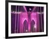 Brooklyn Bridge Lit Purple-Alan Schein-Framed Photographic Print