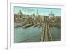 Brooklyn Bridge, Lower Manhattan-null-Framed Premium Giclee Print