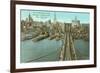 Brooklyn Bridge, Lower Manhattan-null-Framed Premium Giclee Print