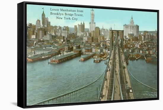 Brooklyn Bridge, Lower Manhattan-null-Framed Stretched Canvas