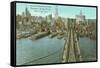 Brooklyn Bridge, Lower Manhattan-null-Framed Stretched Canvas
