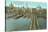 Brooklyn Bridge, Lower Manhattan-null-Stretched Canvas