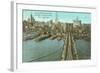 Brooklyn Bridge, Lower Manhattan-null-Framed Art Print