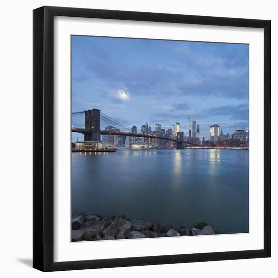 Brooklyn Bridge, Manhattan, New York City-Rainer Mirau-Framed Photographic Print