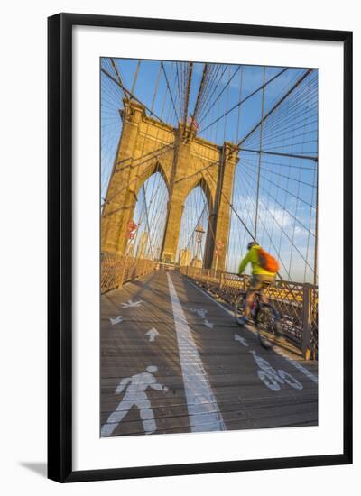 Brooklyn Bridge, Manhattan, New York, United States of America, North America-Alan Copson-Framed Photographic Print