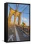 Brooklyn Bridge, Manhattan, New York, United States of America, North America-Alan Copson-Framed Stretched Canvas