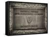 Brooklyn Bridge "National Historic Civil Engineering Landmark" Plaque-Philippe Hugonnard-Framed Stretched Canvas