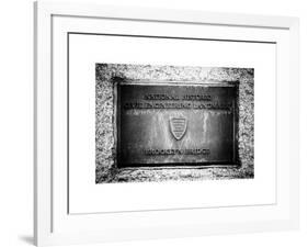 Brooklyn Bridge "National Historic Civil Engineering Landmark" Plaque-Philippe Hugonnard-Framed Art Print