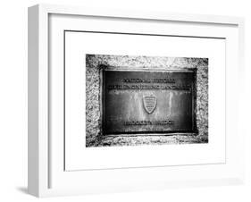 Brooklyn Bridge "National Historic Civil Engineering Landmark" Plaque-Philippe Hugonnard-Framed Art Print