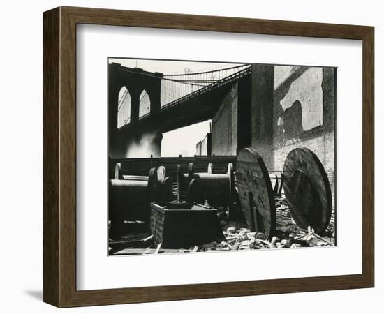 Brooklyn Bridge, New York, c. 1945-Brett Weston-Framed Photographic Print