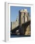 Brooklyn Bridge, New York City, New York, United States of America, North America-Amanda Hall-Framed Photographic Print