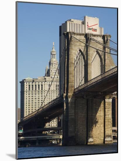 Brooklyn Bridge, New York City, New York, United States of America, North America-Amanda Hall-Mounted Photographic Print