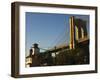 Brooklyn Bridge, New York City, New York, United States of America, North America-Amanda Hall-Framed Photographic Print