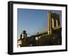 Brooklyn Bridge, New York City, New York, United States of America, North America-Amanda Hall-Framed Photographic Print