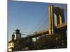 Brooklyn Bridge, New York City, New York, United States of America, North America-Amanda Hall-Mounted Photographic Print