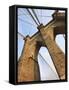 Brooklyn Bridge, New York City, New York, United States of America, North America-Amanda Hall-Framed Stretched Canvas