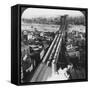 Brooklyn Bridge, New York City, New York, USA, Late 19th or Early 20th Century-Underwood & Underwood-Framed Stretched Canvas
