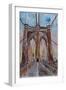 Brooklyn Bridge New York City Pedestrian Walk-Markus Bleichner-Framed Art Print