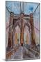 Brooklyn Bridge New York City Pedestrian Walk-Markus Bleichner-Mounted Art Print