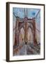 Brooklyn Bridge New York City Pedestrian Walk-Markus Bleichner-Framed Art Print