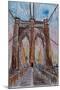Brooklyn Bridge New York City Pedestrian Walk-Markus Bleichner-Mounted Art Print