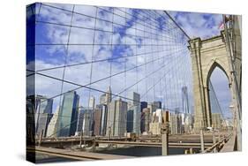 Brooklyn Bridge, New York City-robert cicchetti-Stretched Canvas