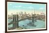 Brooklyn Bridge, New York City-null-Framed Art Print