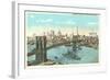 Brooklyn Bridge, New York City-null-Framed Art Print