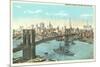 Brooklyn Bridge, New York City-null-Mounted Premium Giclee Print