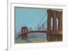 Brooklyn Bridge, New York City-null-Framed Art Print