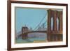 Brooklyn Bridge, New York City-null-Framed Art Print