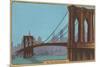 Brooklyn Bridge, New York City-null-Mounted Art Print