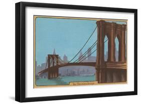 Brooklyn Bridge, New York City-null-Framed Art Print